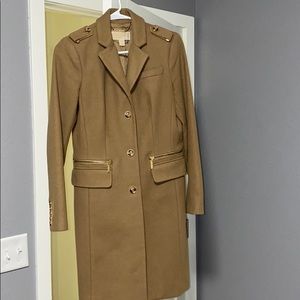 Michael Kors Camel Wool Pea Coat size Small